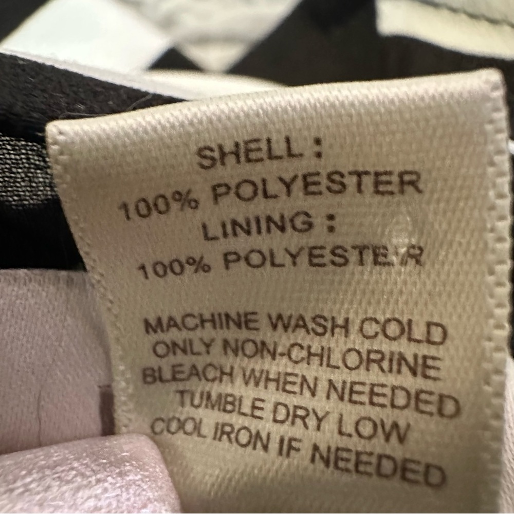 Ann Taylor Loft Black & White Leaf Print Dress - Picture 6 of 6